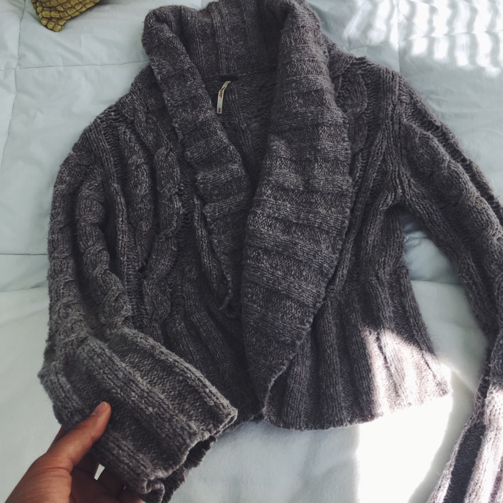 Oatmeal free people sweater - Picture 2 of 6